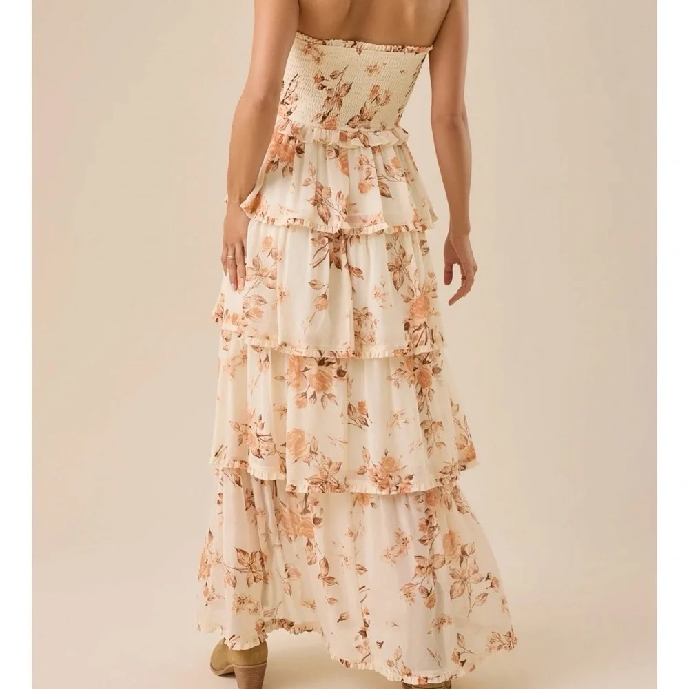 NEW Altar’d State Strapless Floral Maxi Dress Size 3XL NWT - Picture 5 of 9